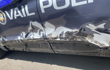 VailPoliceCarDamage